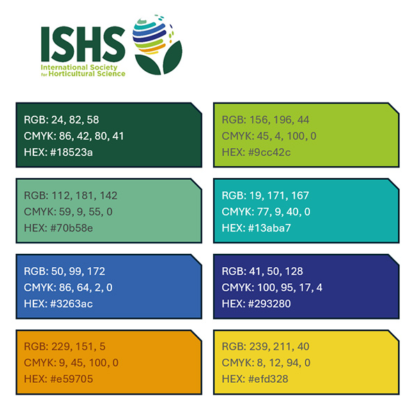 ISHS logo color palette