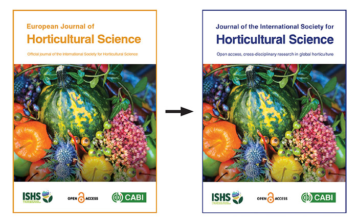 Journal of the International Society for Horticultural Science JISHS – a new name for eJHS
